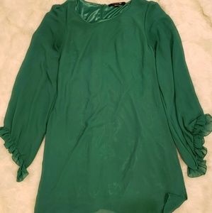 Forever 21 Green bell sleeve dress